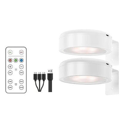 2/3pc Rechargeable Picture Light Magnetic LED Painting Light with Remote and Timer Art Display Light Dimmable 3 Lighting Modes