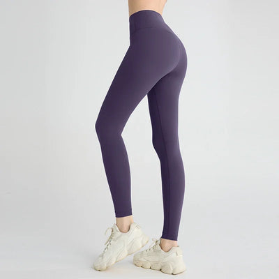 Naked feeling Yoga Leggings Women High Waisted Hip Lifting Fitness Leggings Running Cycling Pants Breathable Sports Leggings - Smarsty