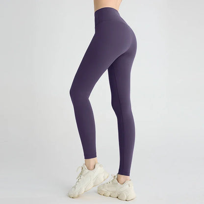Naked feeling Yoga Leggings Women High Waisted Hip Lifting Fitness Leggings Running Cycling Pants Breathable Sports Leggings - Smarsty