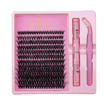 DIY Eyelash Extension Kit with Mixed Clusters and Applicator - Smarsty