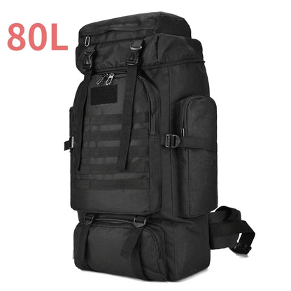 80L/100L  Mountaineering Bag Climb Bag Tactical Backpacks Large Backpack Outdoors Hiking Camping Travel Bags - Smarsty
