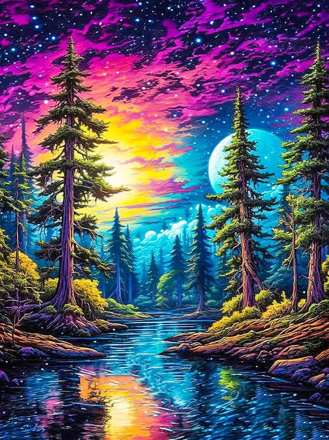 Handmade Diamond Painting Tree Landscape Home Decor - Smarsty