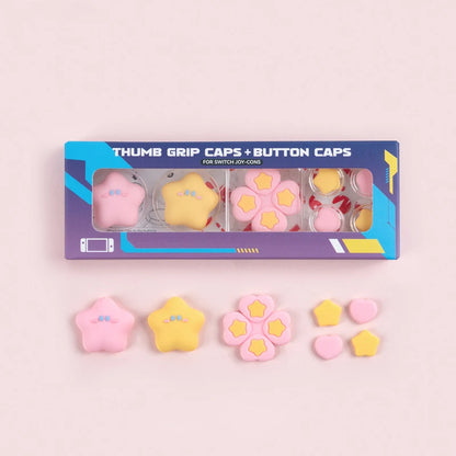 Cute Star Love Silicone Joy-Con Thumb Grip Caps - Smarsty