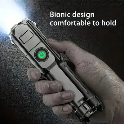 Powerful LED Flashlight Rechargeable USB Waterproof Zoom Fishing Hunting Camping 100,00 Lumen Tactical Flashlight LED Torch