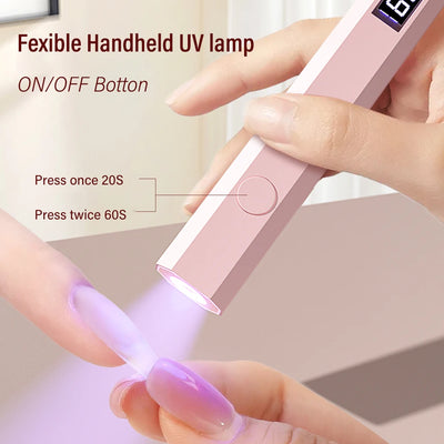 Mini UV Nail Lamp for Gel Polish Curing at Home - Smarsty