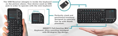 Mini Wireless Keyboard With Touchpad For Android TV Box