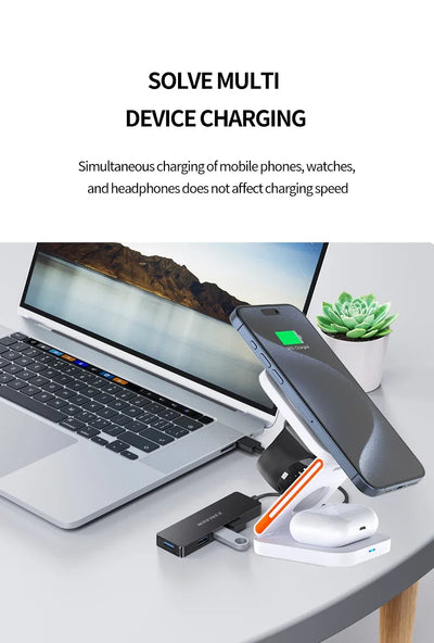 Foldable 30W Magnetic Wireless Charging Stand For iPhone - Smarsty