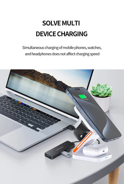Foldable 30W Magnetic Wireless Charging Stand For iPhone - Smarsty