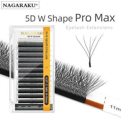 NAGARAKU 3D W Shape Premade Fans Eyelash Extensions - Smarsty