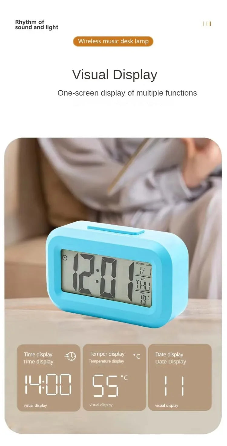 LED Digital Alarm Clock with Calendar Function for Desk - Smarsty