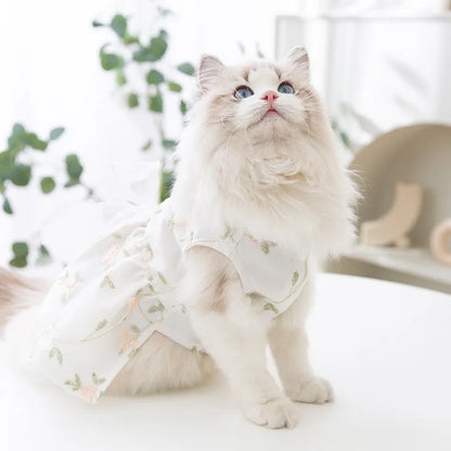 Luxury Summer Dog Dress with Cooling Mesh Skirt - Smarsty