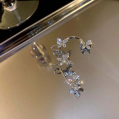 Luxury Crystal Butterfly Clip Earrings for Stylish Women - Smarsty
