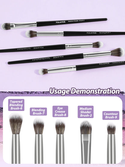 MAANGE 5 Piece Makeup Brush Set for Flawless Application - Smarsty