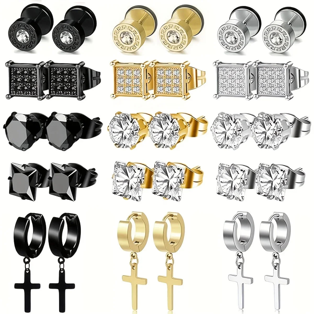Stainless Steel Cross Dangle Earrings Durable Hypoallergenic - Smarsty