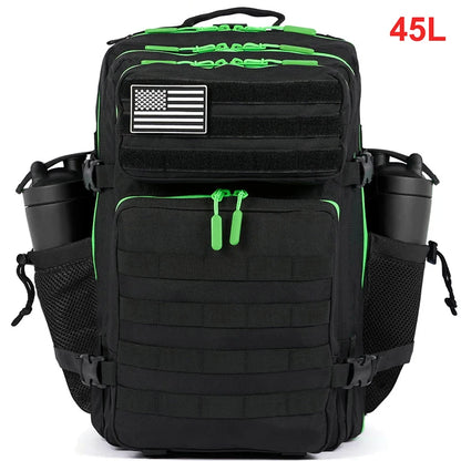 45L Tactical Backpack Men Outdoor Waterproof Sports Travel Gym Hiking Bug Out Bag Military Camping Hunting Survival Rucksack - Smarsty