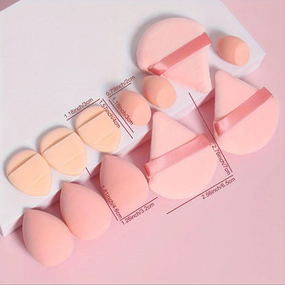 12-Piece All-Purpose Makeup Sponge Set for Flawless Application - Smarsty