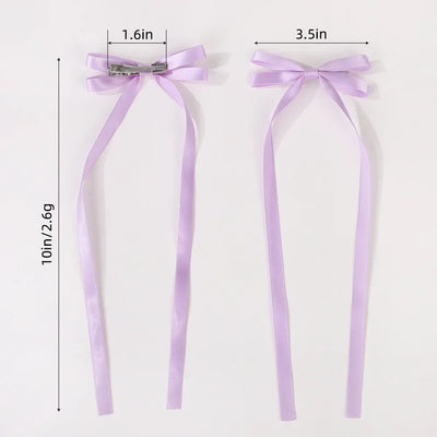 Fabric Hair Bow Clips Set for Women and Girls - Smarsty