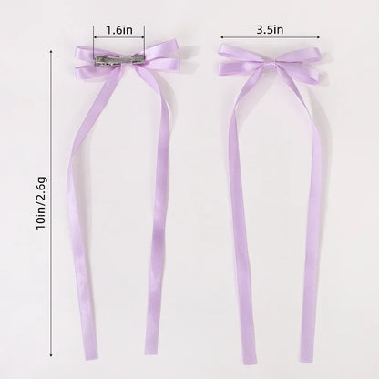 Fabric Hair Bow Clips Set for Women and Girls - Smarsty