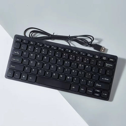 Ultra Thin USB 2.0 Wired Keyboard Mini 78 Keys Multimedia