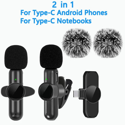 2.4G Wireless Lavalier Microphone for Clear Audio Recording - Smarsty