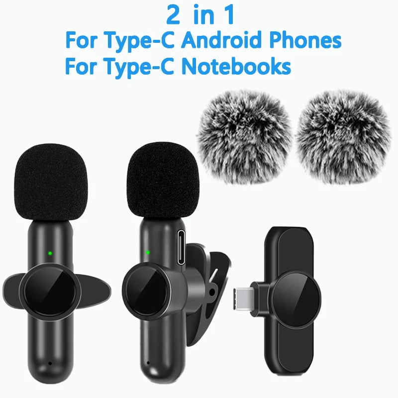 2.4G Wireless Lavalier Microphone for Clear Audio Recording - Smarsty