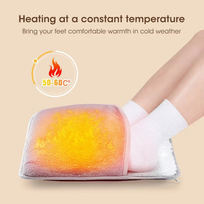 Winter Electric Foot Heating Pad USB Charging Soft Plush Washable Foot Warmer Heater Improve Sleeping Household Foot Warming Mat - Smarsty