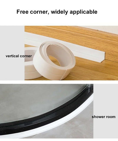 3.2M Bath Caulk Tape Self Adhesive PVC Oil-Proof Kitchen Sink Edge Corner Wall Sticker Waterproof Toilet Sealing Strip Tape - Smarsty