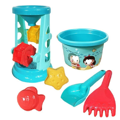 23PCS Summer Beach Set Toys For Kids Digging Sand Plastic Bucket Watering Bottle Shovels Children Beach Water Game Toys Tools by Smarsty