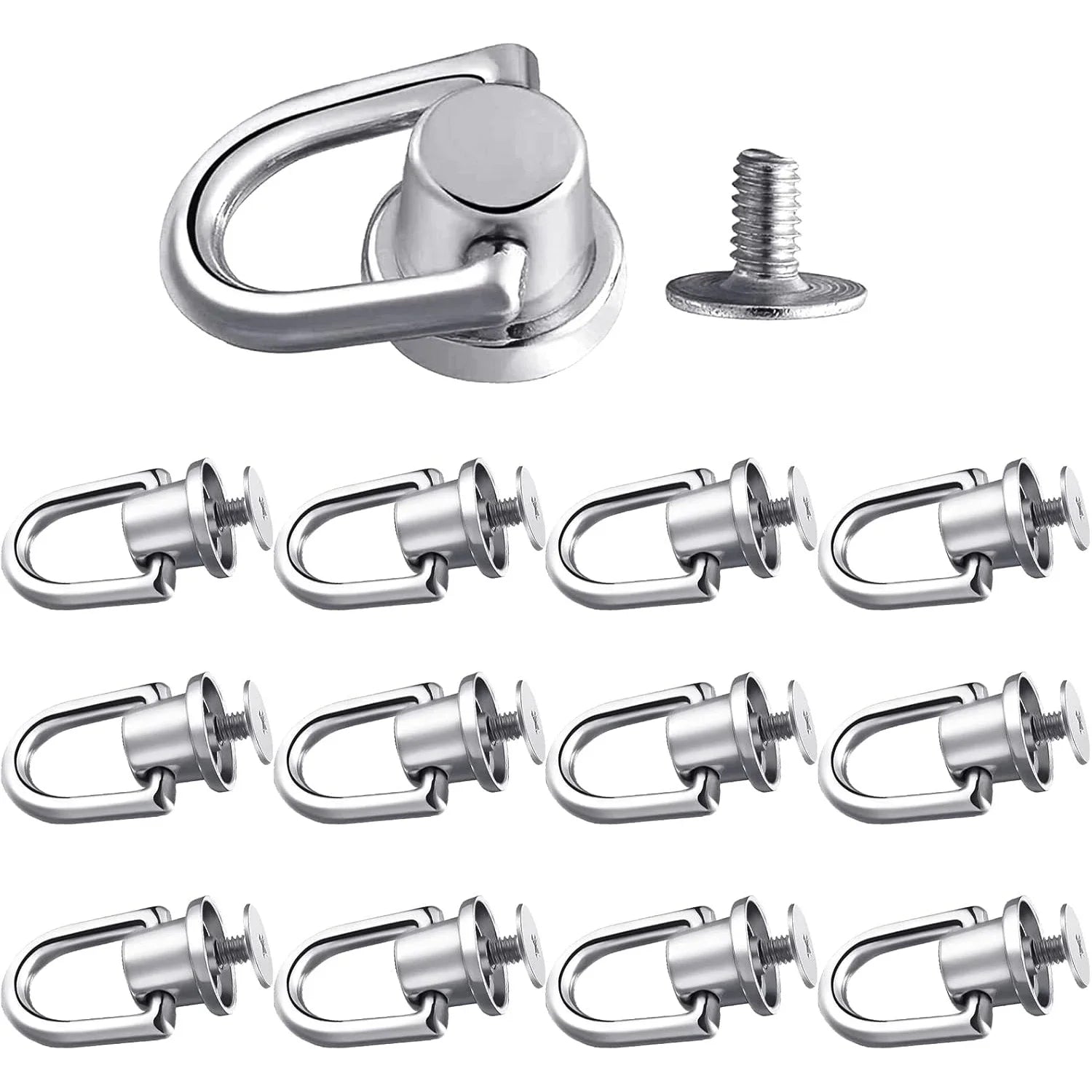 1/10pcs D-shaped Ring Bag Clip Buckles Retro Metal Double Buckle Handbag Chain Handles Connector Bag Strap Hardware Accessories