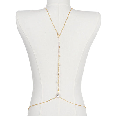 Backless Rhinestone Body Chain for Summer Beach Wear - Smarsty