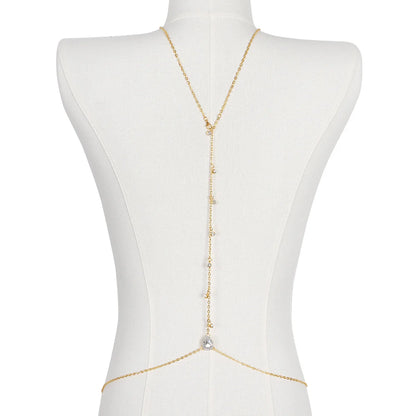 Backless Rhinestone Body Chain for Summer Beach Wear - Smarsty