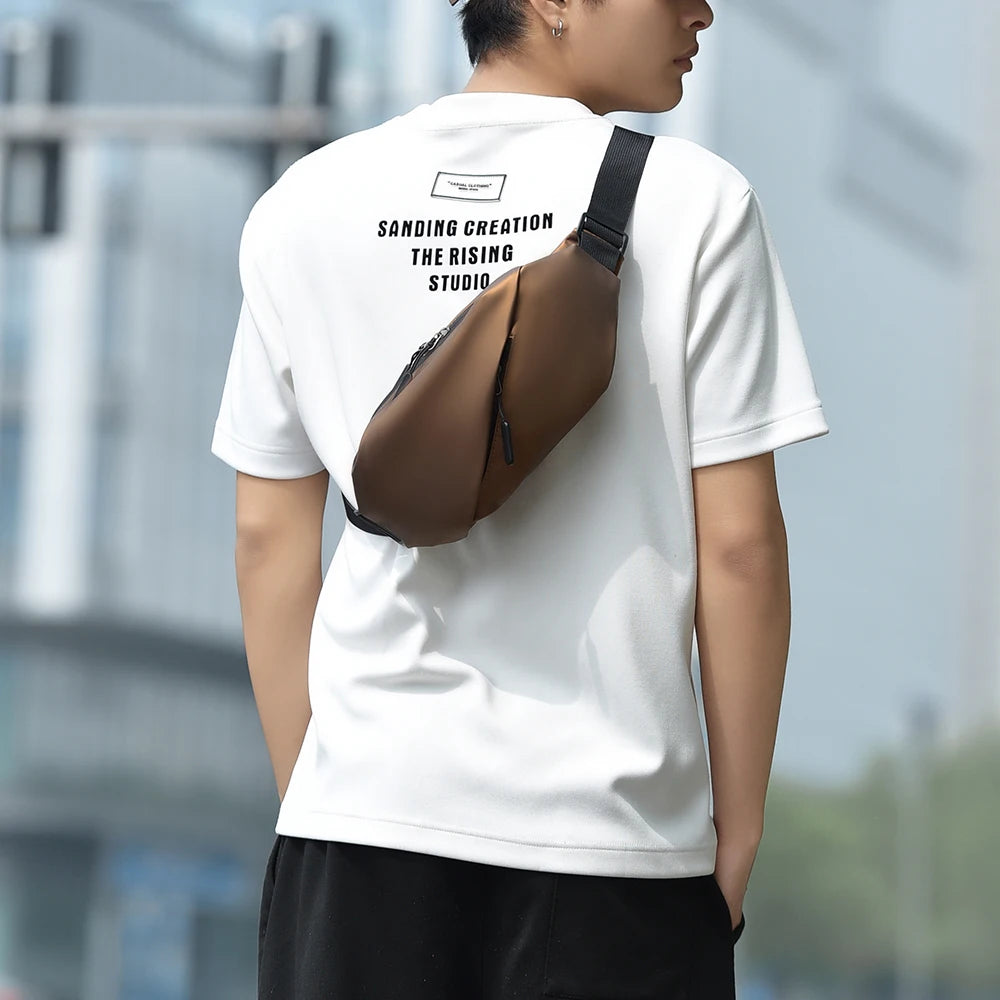 Mens Shoulder Bag Large Capacity Crossbody Multi Function - Smarsty