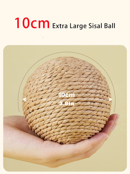 Interactive Sisal Cat Scratching Ball Toy for Dental Care - Smarsty