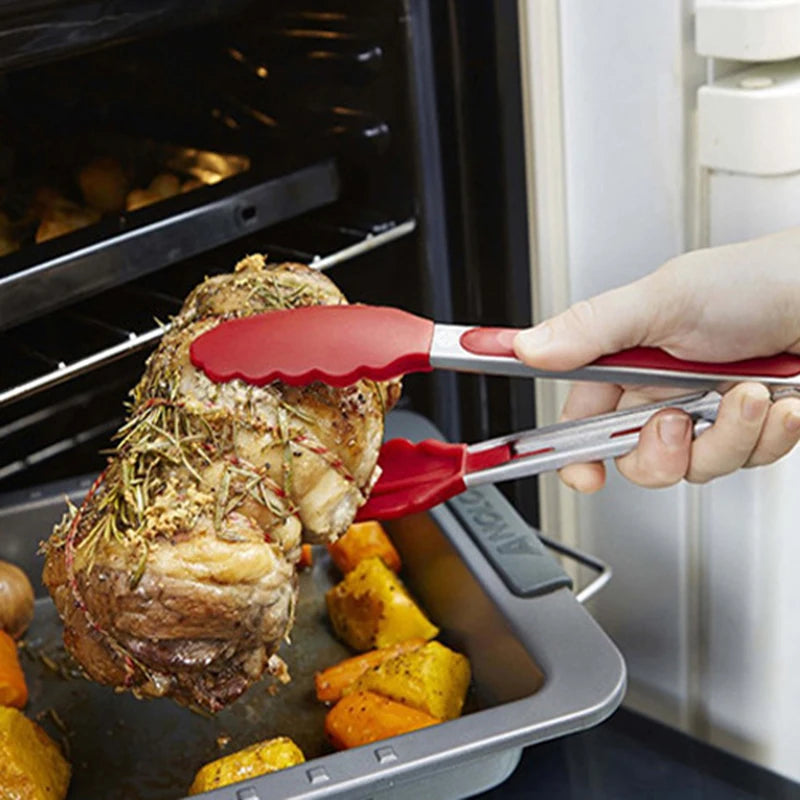Silicone Kitchen BBQ Tongs for Safe Food Handling - Smarsty
