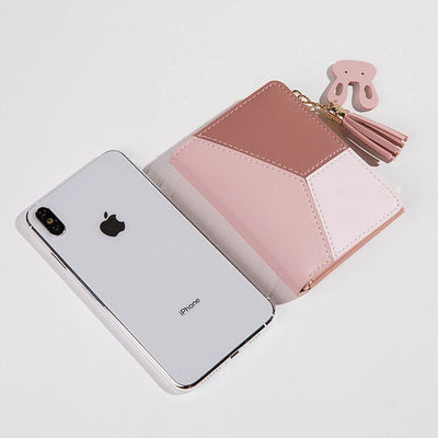 Women's Wallet PU Leather Women's Wallet Made of Leather Women Purses Card Holder Foldable Portable Lady Coin Purses - Smarsty