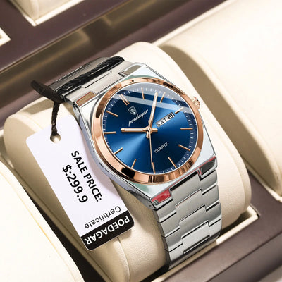 POEDAGAR Waterproof Luminous Men's Quartz Watch - Smarsty