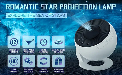 Galaxy Projector Night Light for Kids Room Decor - Smarsty