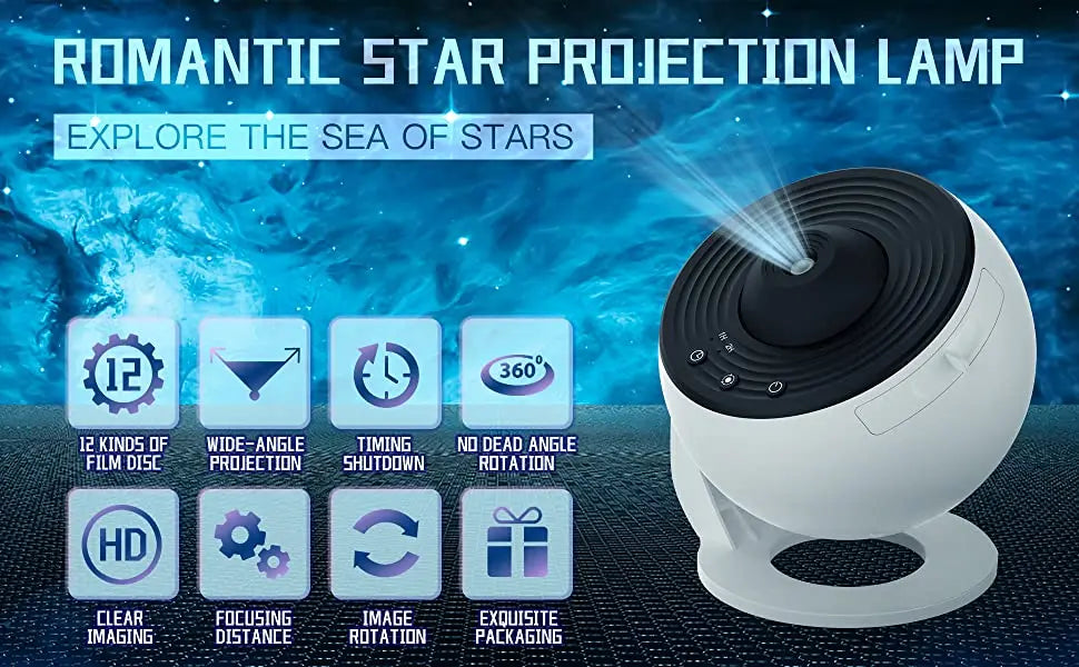 Galaxy Projector Night Light for Kids Room Decor - Smarsty