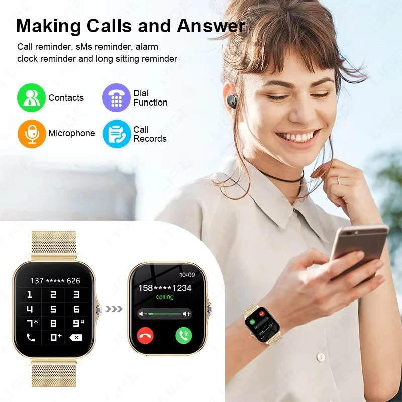 Smart Watch with HD Display and Fitness Tracking - Smarsty