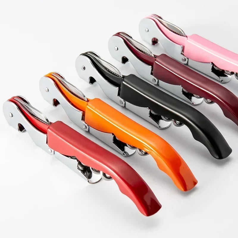 Double Fulcrum Stainless Steel Corkscrew Wine Opener - Smarsty