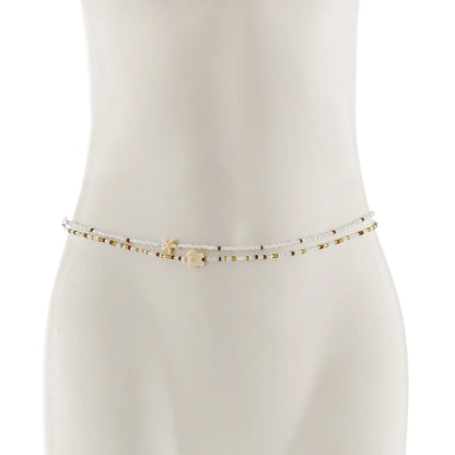 Bohemia Beaded Belly Chain with Starfish Pendant - Smarsty
