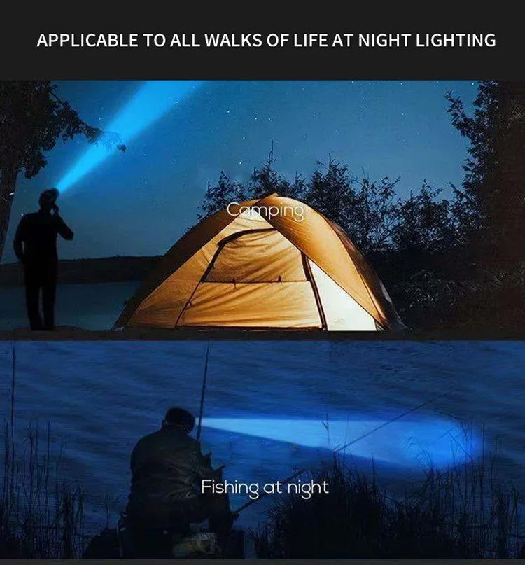 Powerful Rechargeable Head Flashlight for Fishing Led Headlamp Nitecore Camping Headlights Hunting Torch Hiking Front Lanterns - Smarsty