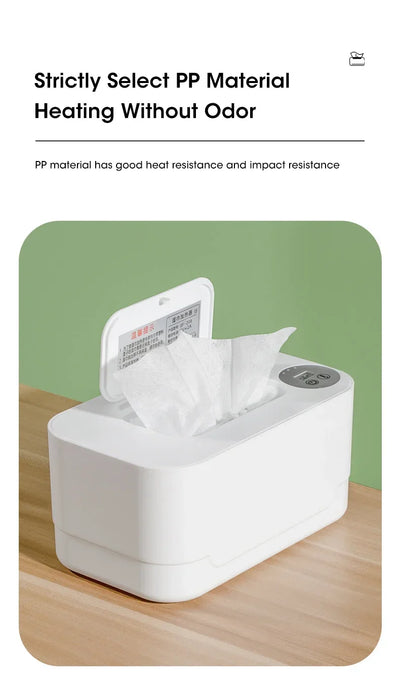 Baby Wipe Warmer Heater with LED Display Wet Towel Dispenser Portable USB Charge Baby Wipe Warmer Napkin Heating Box Home/Car - Smarsty
