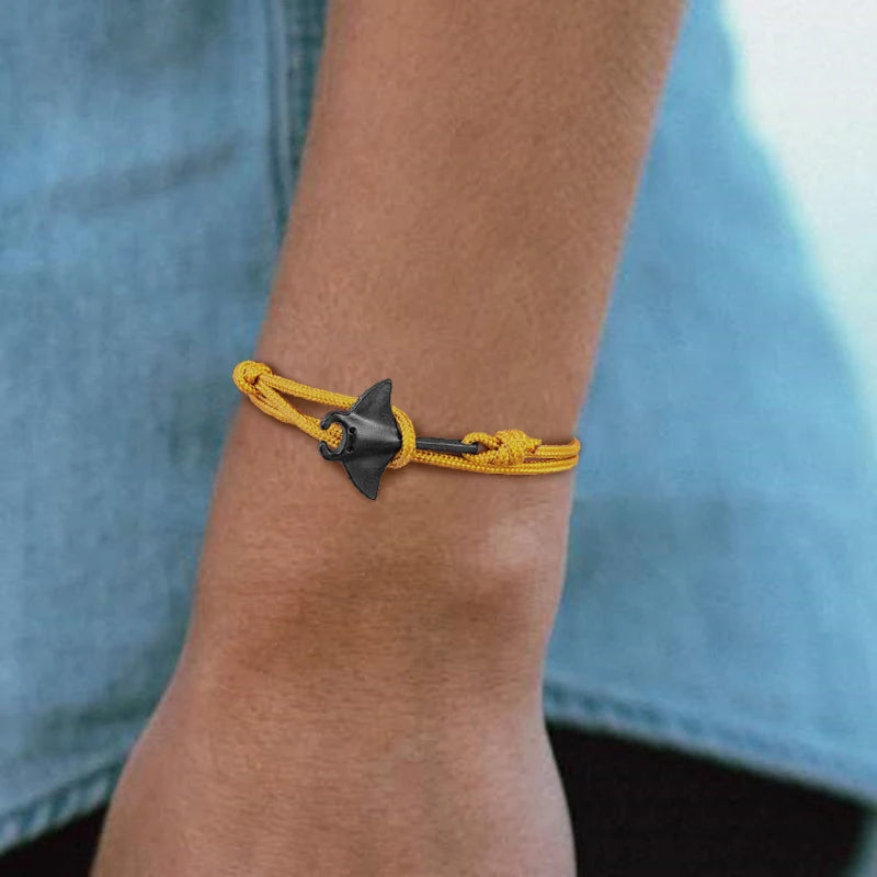 Adjustable Ocean Animals Manta Ray Paracord Bracelet - Smarsty