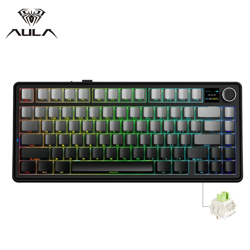 75 Percent Mechanical Keyboard RGB With TFT Screen