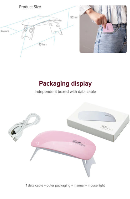 Acrylic Gel Nail Extension Kit with UV LED Lamp - Smarsty