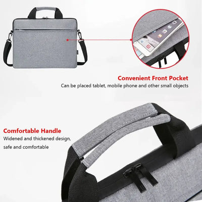 Laptop Sleeve Case With Zipper Shoulder Bag And Pouch - Smarsty