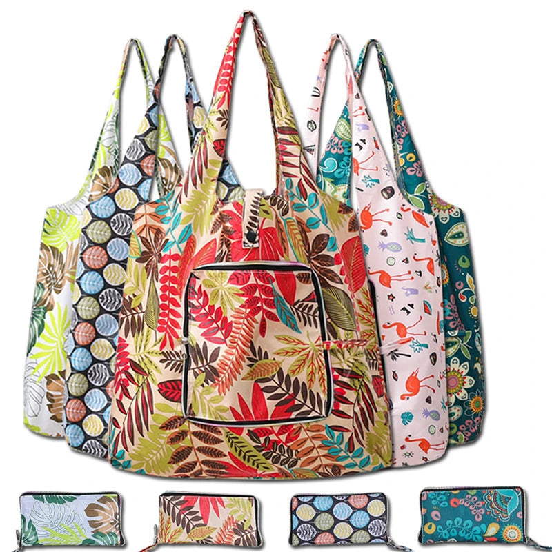 Foldable Shopping Bags Large Capacity Travel Essential - Smarsty