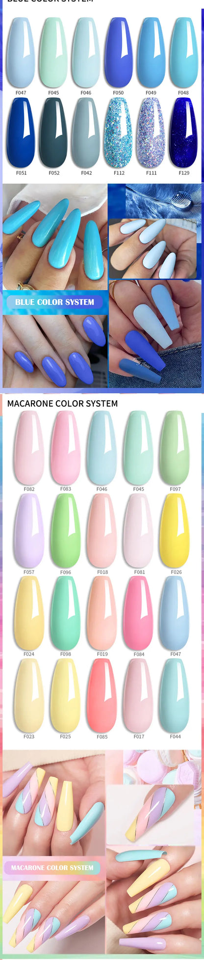 LILYCUTE 6Pcs Gel Nail Polish Kit Bright Pink - Smarsty