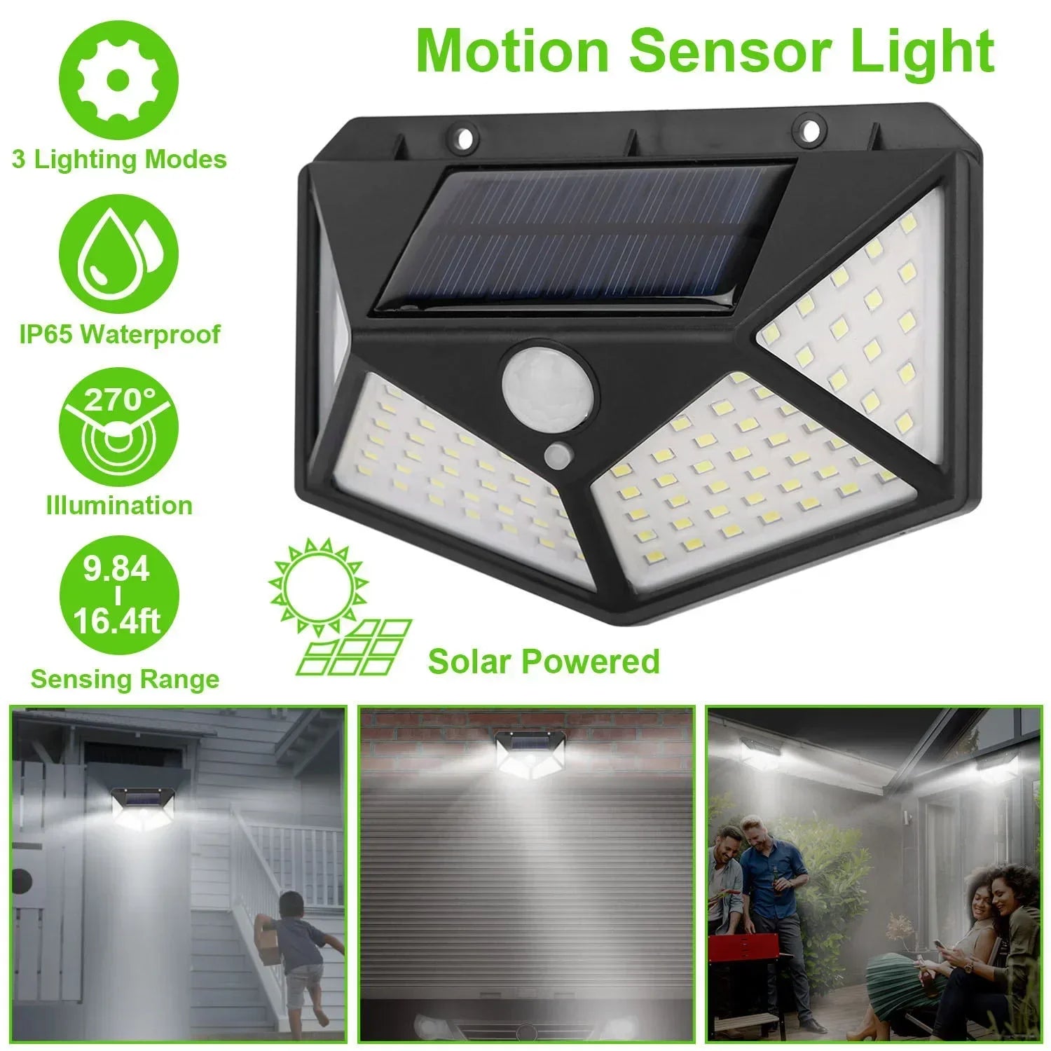 Multifunctional Solar LED Garden Light with Motion Sensor - Smarsty